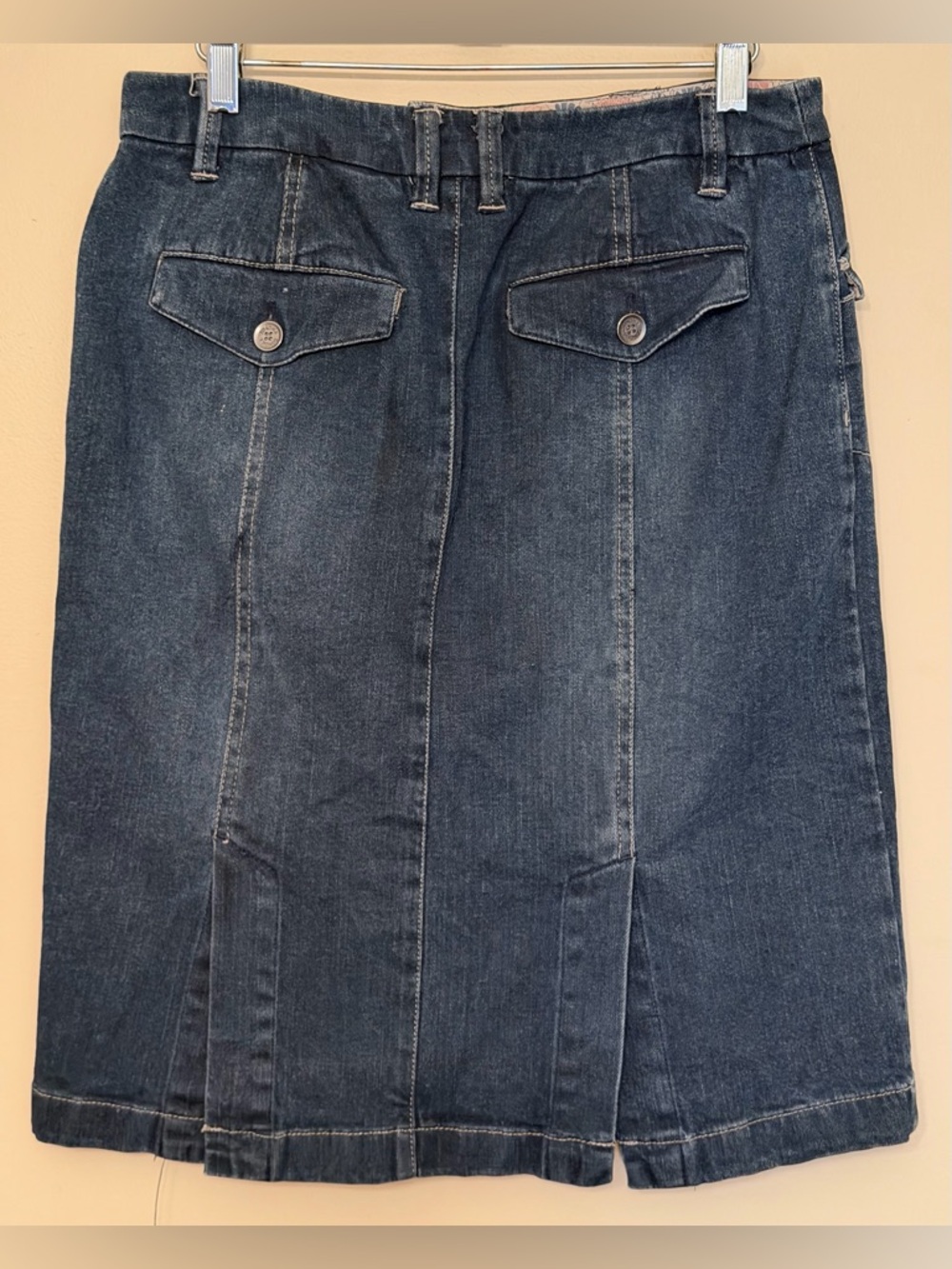 Sonoma Dark Blue Denim Women’s Straight Jeans Skirt - Picture 2 of 8